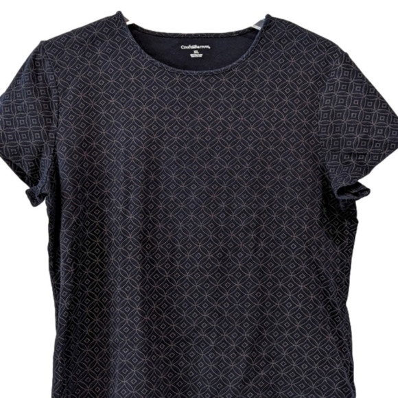 Croft and Barrow knit top with geometric design XL - Picture 1 of 5